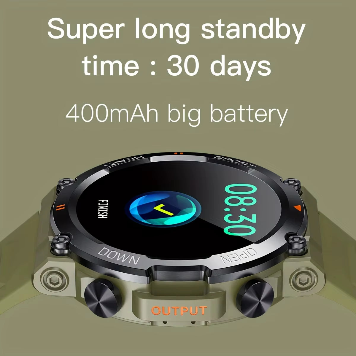 K56Pro Men's Smart Watch - Heart Rate Monitor, Bluetooth, 1.39" HD Screen, 400mAh Long Battery Life, Perfect for Outdoor Sports