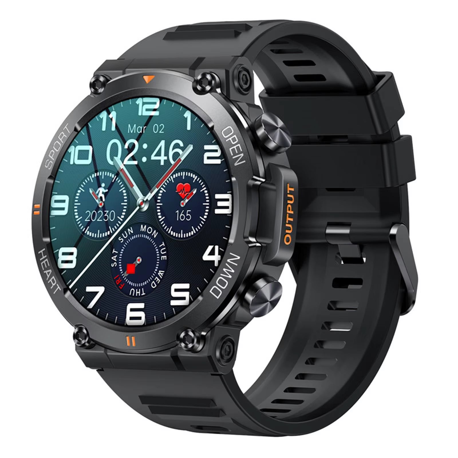 K56Pro Men's Smart Watch - Heart Rate Monitor, Bluetooth, 1.39" HD Screen, 400mAh Long Battery Life, Perfect for Outdoor Sports
